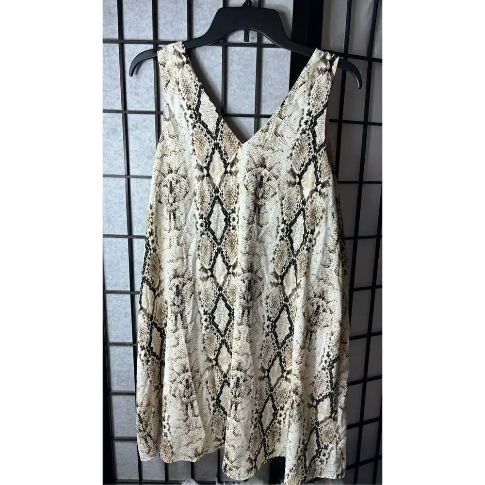 She +Sky Sleeveless Snakeskin Print Dress - Picture 2 of 7